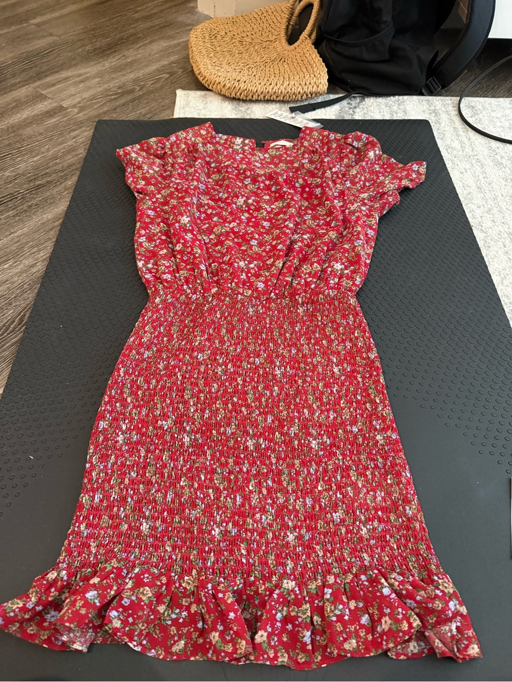 Urban Outfitters Red Floral Summer Dress